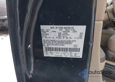 2010 Ford Escape Hybrid Limited z USA, uszkodzony, nr VIN 1FMCU5K38AKC06996